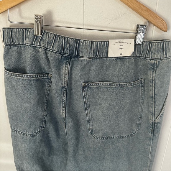 H&M Blue Flare Wide Leg Jeans Comfortable Fit - Picture 3 of 4